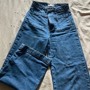 Rolla’s high rise wide leg Sailor jeans